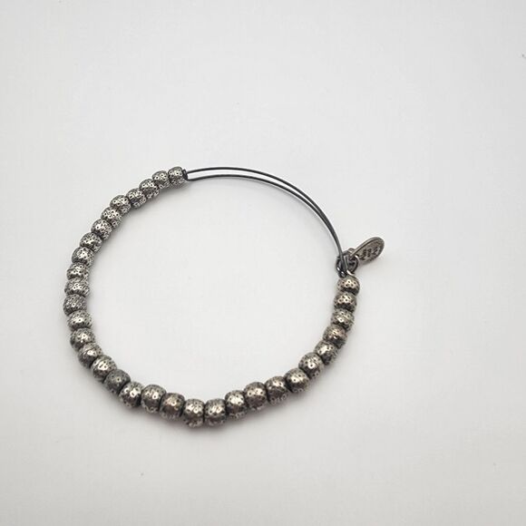 Alex & Ani Euphrates Silver Tone Beaded Bracelet - Picture 2 of 3